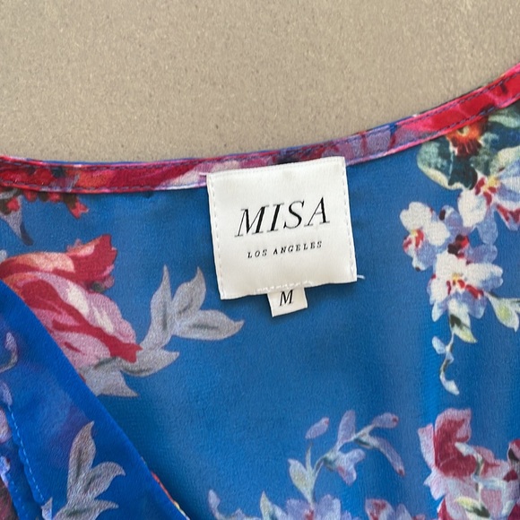 MISA Los Angeles floral, tiered, midi/maxi dress, long sleeve - Picture 4 of 16